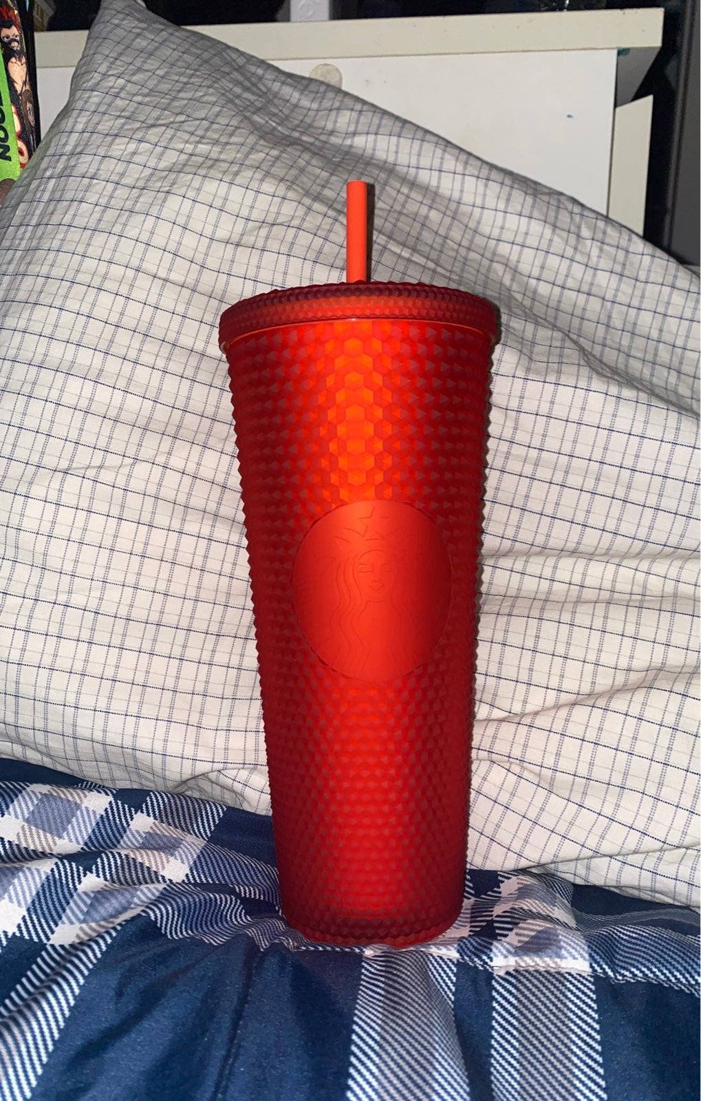 Starbucks studded tumbler matte red