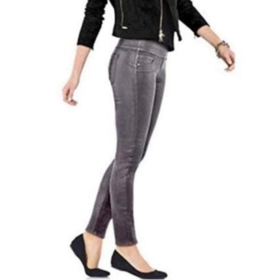 Spanx solace pewter Wax denim ankle skinny jeans / jeggings size Large NWT
