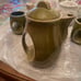 Japanese 7 Piece TEA SET Avocado Green UNIQUE DESIGN & SHAPE