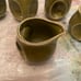 Japanese 7 Piece TEA SET Avocado Green UNIQUE DESIGN & SHAPE