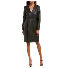 BXBGMAXAZRIA FAUX LEATHER DRESS XS