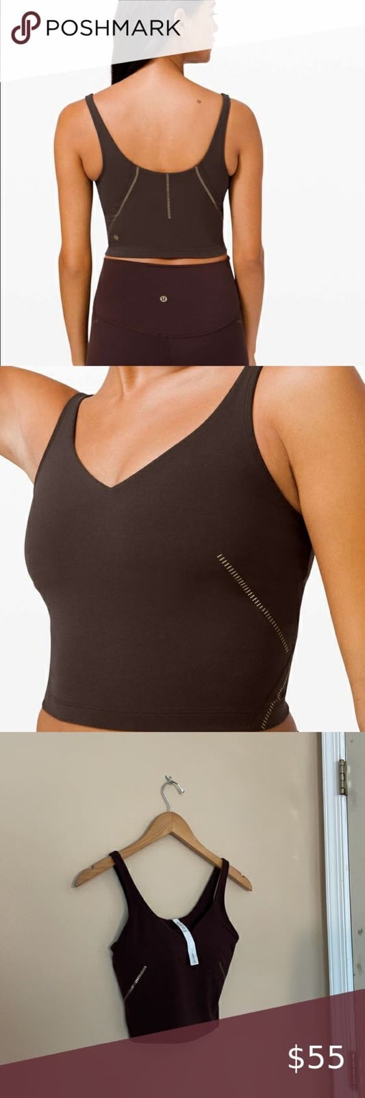 Lululemon Align Brown and Gold V-Neck Tank Top - Size XS