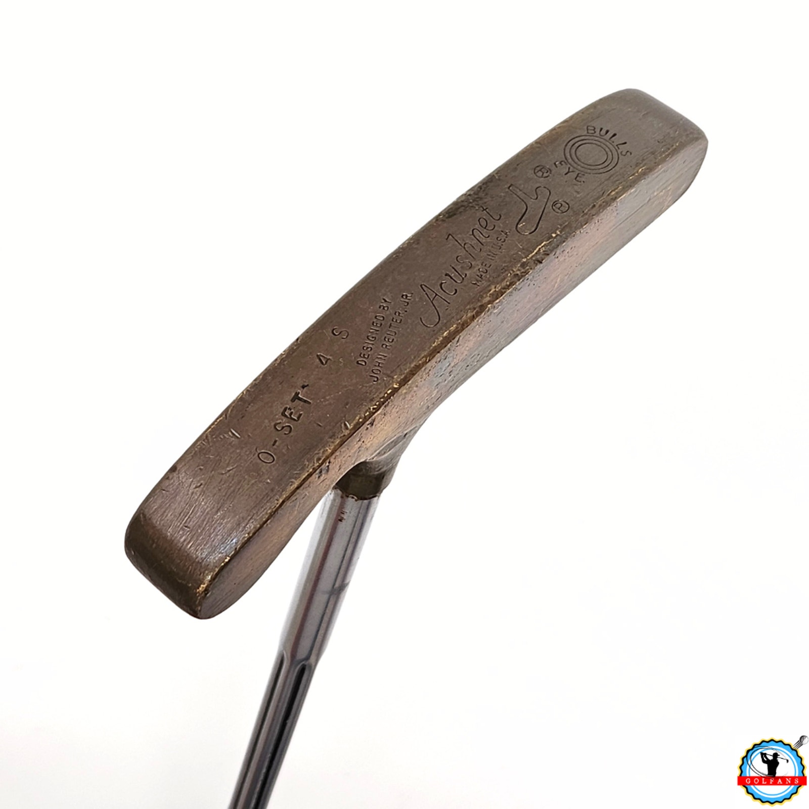 Acushnet Bullseye O-Set 4 S John Reuter Jr. Putter 32.5in Long RH Steel Shaft