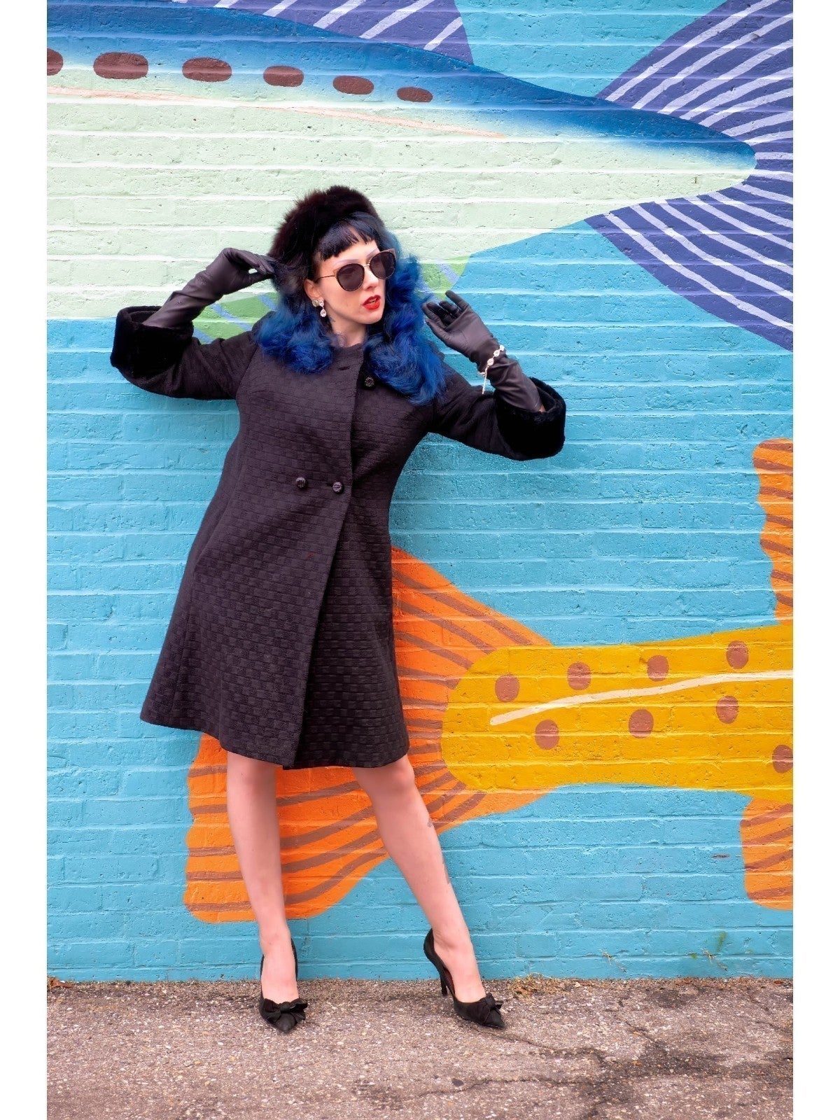 1960s faux fur coat jacket jordan marsh