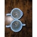 Fenton Hobnail Blue Opalescent Milk Glass CREAMER & SUGAR Demitasse Vintage Set