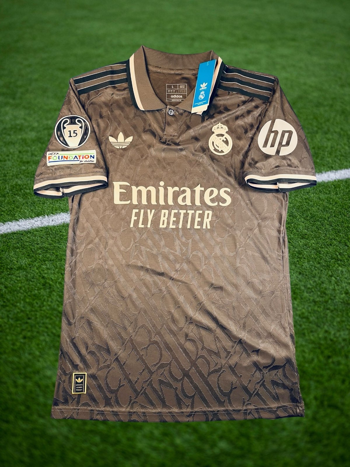 Real Madrid 3rd jersey player edition slim fit size L