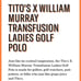 TITO'S X WILLIAM MURRAY TRANSFUSION LADIES GOLF POLO size large