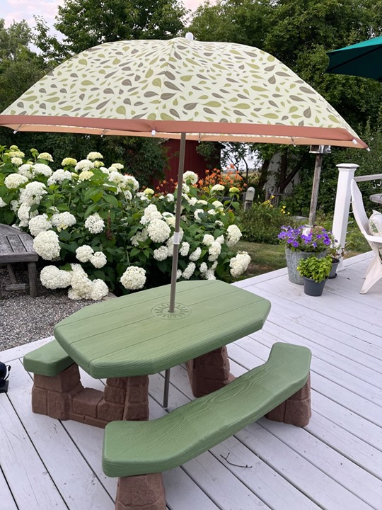NEW Naturally Playful Picnic Table with Umbrella