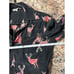 Tucker Silk Dress Black with Pink and Red Deer Print belted size medium /pb1