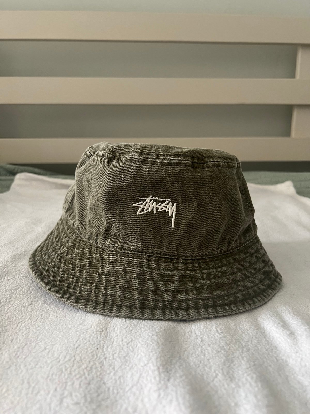 STUSSY WASHED STOCK BUCKET HAT Ｓ／Ｍ Stussy 22S Washed Stock Bucket Hat S/M Beautiful design Easy