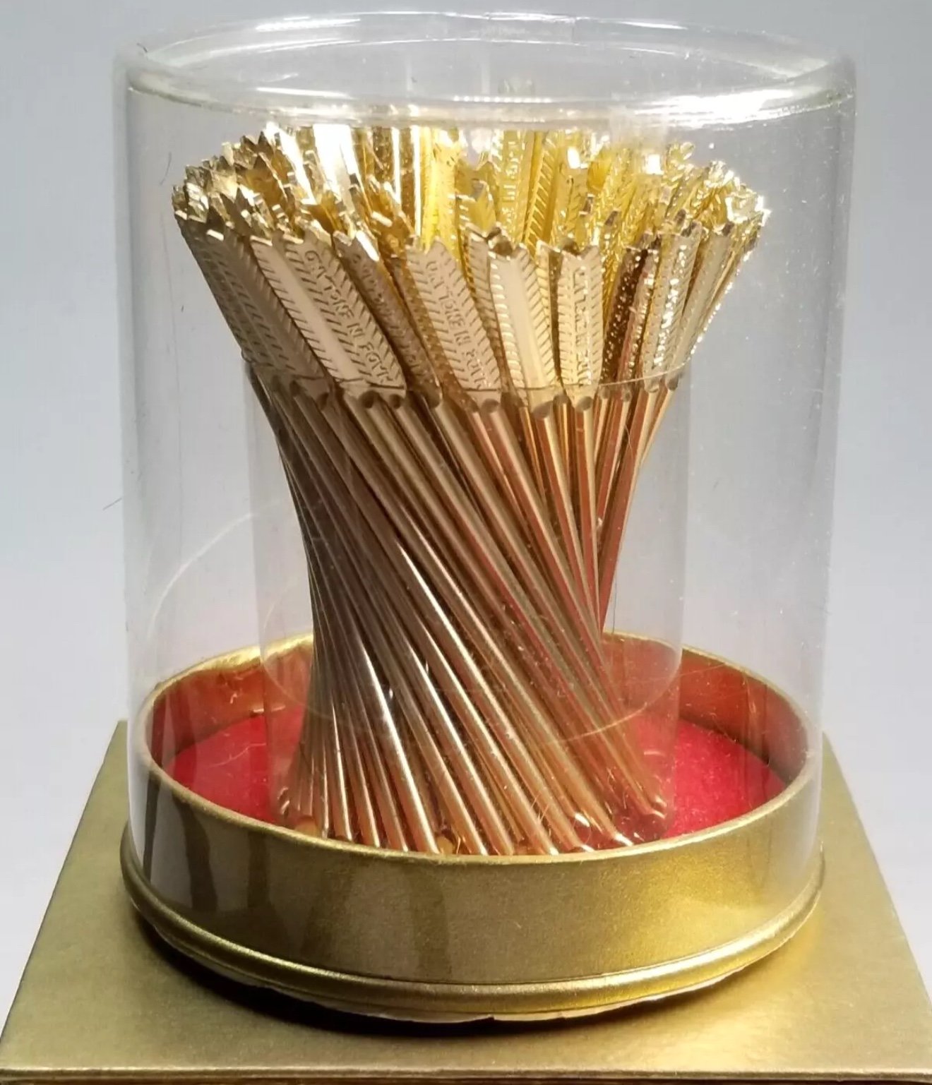 Free Shipping!VINTAGE GOLD METAL COCKTAIL hors d'oeuvres Spears -England Set 50