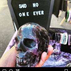 Flourite skull