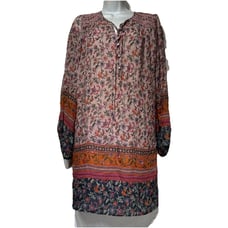 JADE by JOHNNY WAS Maha Rayon Floral Tunic Embroidered Mini Dress Size XS