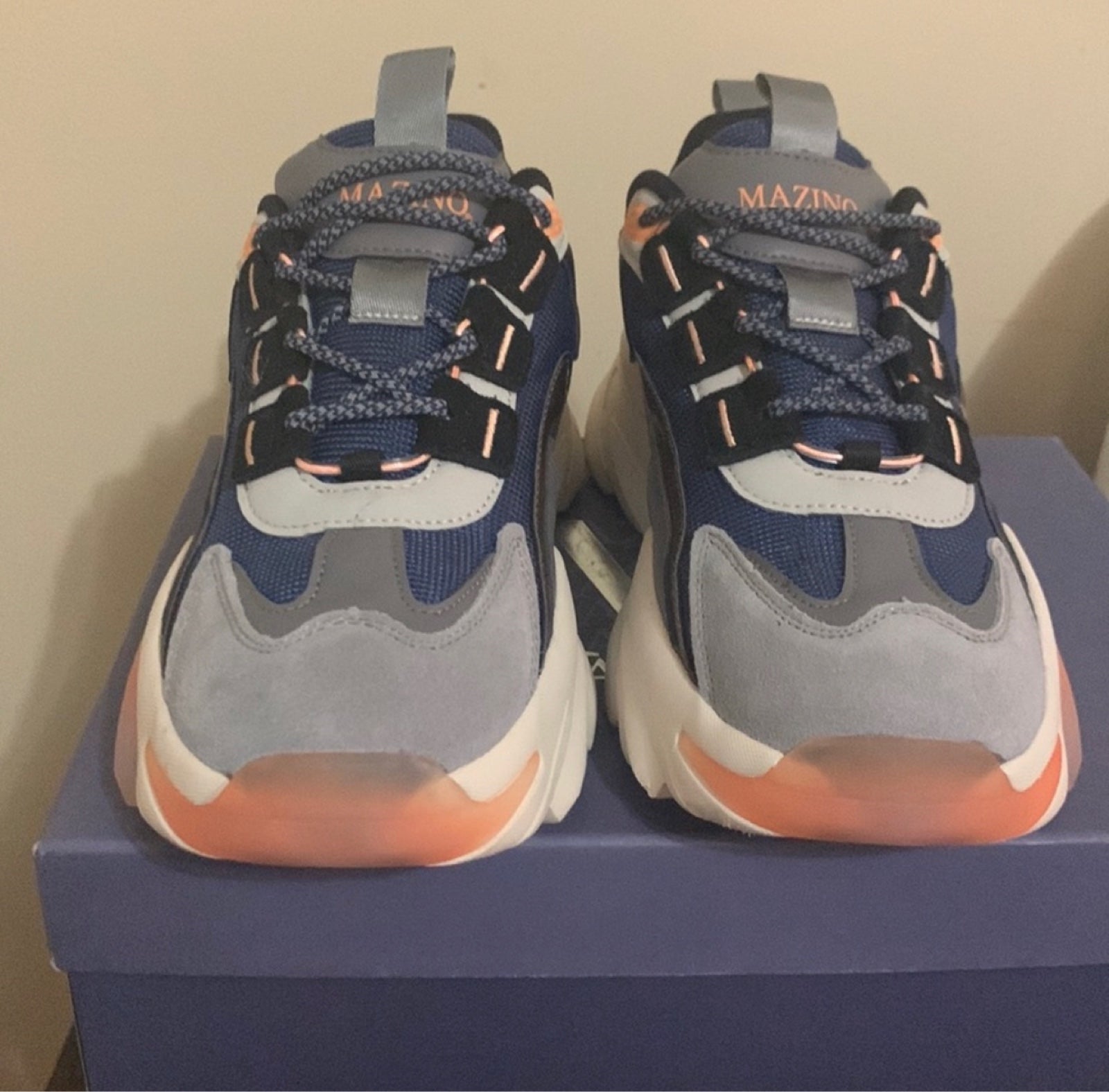 Mazino CRINOID-070 ! Men US Size 9 | GREY/ORANGE