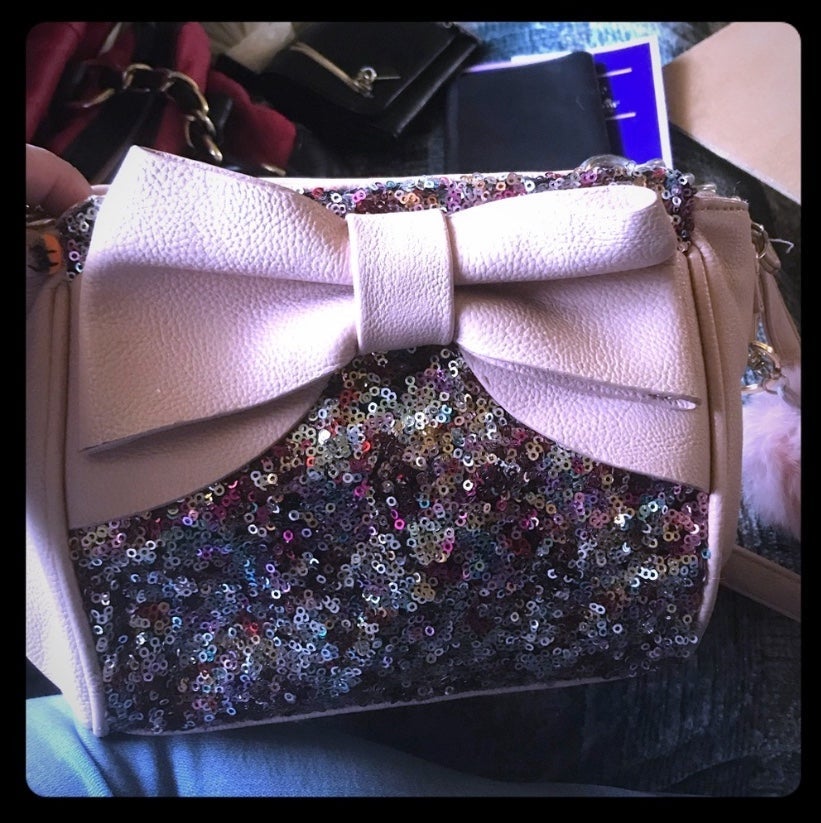 Betsey Johnson sequin rainbow purse