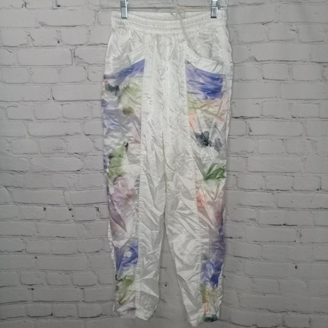 Vintage Steinebronn Watercolor 80's Nylon Shell Streetwear Snow Pant Sz S
