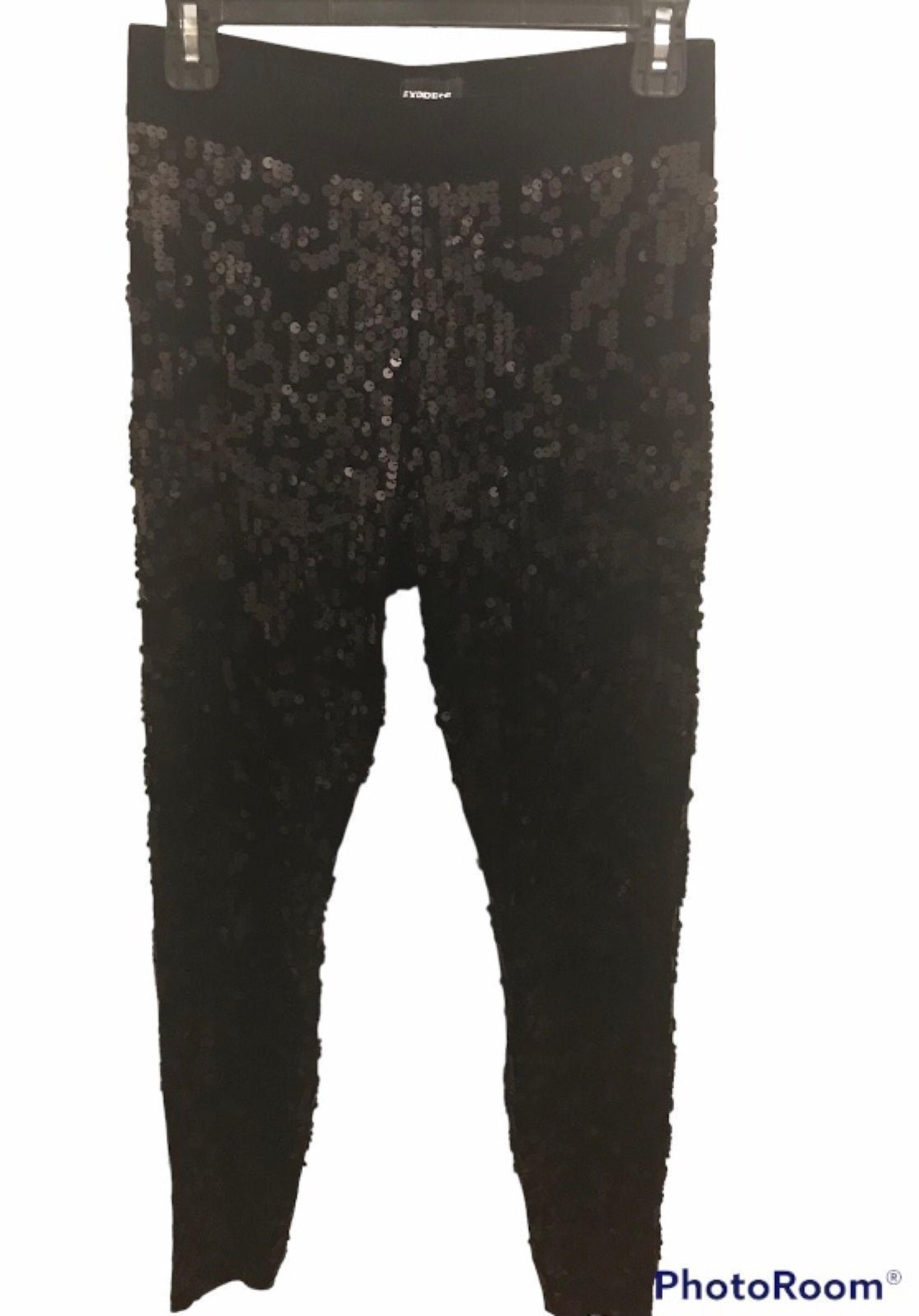 Express High Rise Stretch Sequin Leggings sz XS