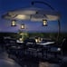 Driveway-Warm White Candle Effect Light Lawn Deck Umbrella Garden Patio Tent