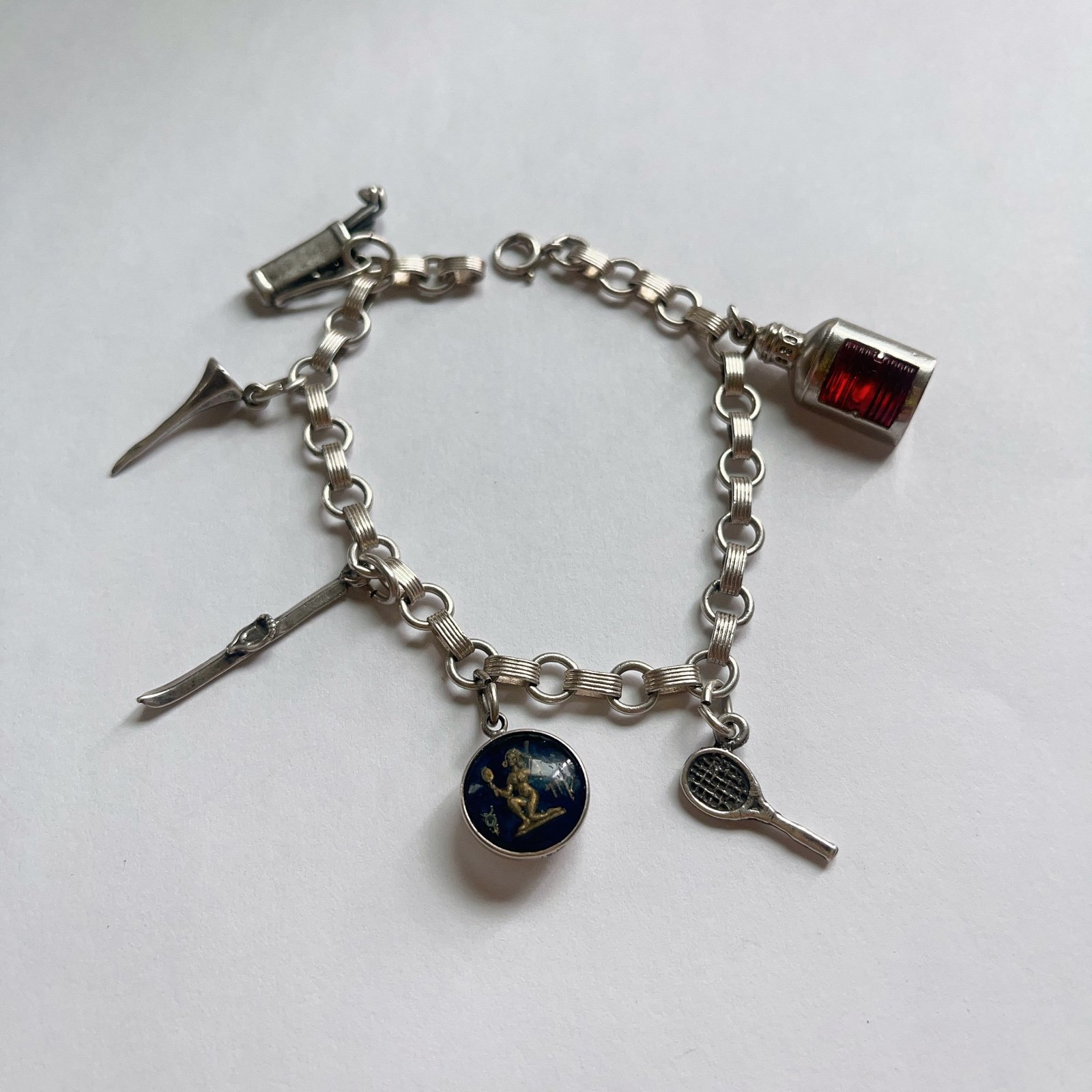 Vintage Sterling Silver Charm Bracelet