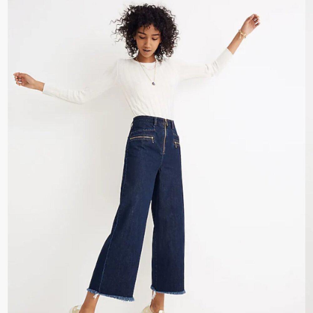 Madewell x Karen Walker Blazar Zip Wide-Leg Jeans Size 28