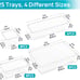 25 PCS Clear Plastic Drawer Organizers Set, 4-Size Versatile Bathroom