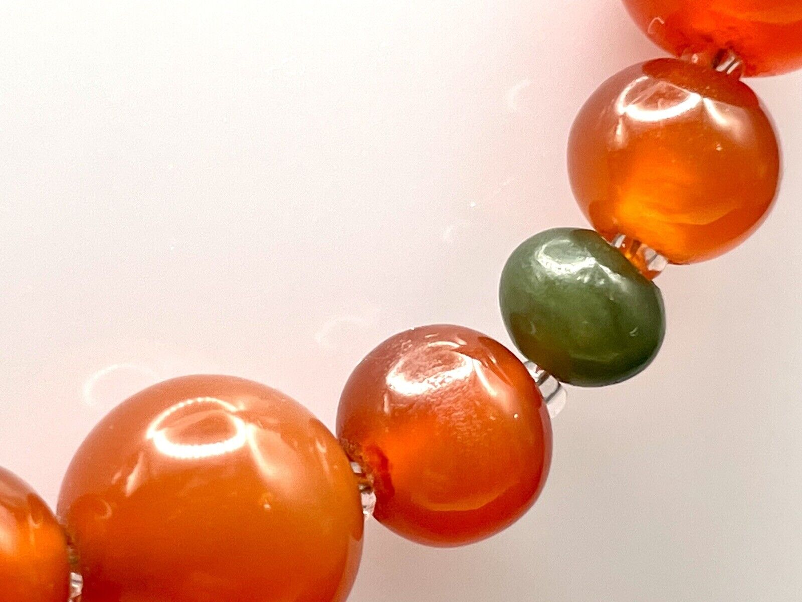 Vintage Carnelian and Blue Tourmaline Necklace 15