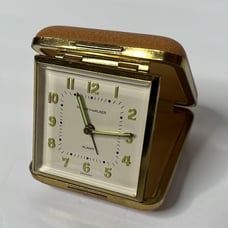 Vintage Antique Phinney-Walker Germany Folding Wind-Up Travel Alarm Clock