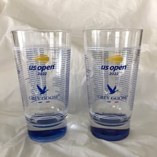 US OPEN 2022 Grey Goose Plastic Drinking Tumbler /Cups Set of 2 Cups NEW
