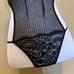 VS Vintage black lace deep plunge lace bodysuit / teddy
