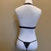 VS Vintage black lace deep plunge lace bodysuit / teddy