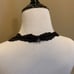 VS Vintage black lace deep plunge lace bodysuit / teddy