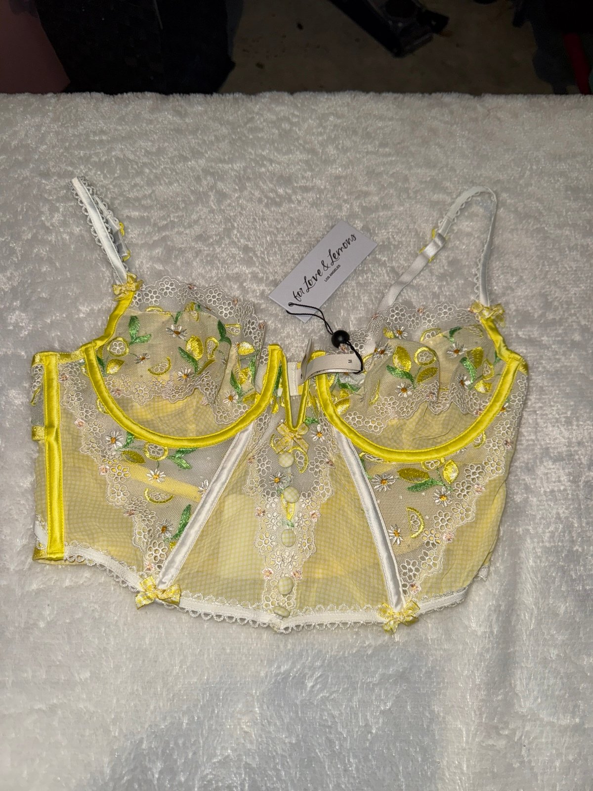 FOR LOVE & LEMONS Lemon Daisy Bustier Top