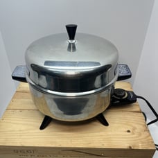 Vintage Farberware 5 QT Electric Dutch Oven Cooker #320 W DOME LID STAINLESS