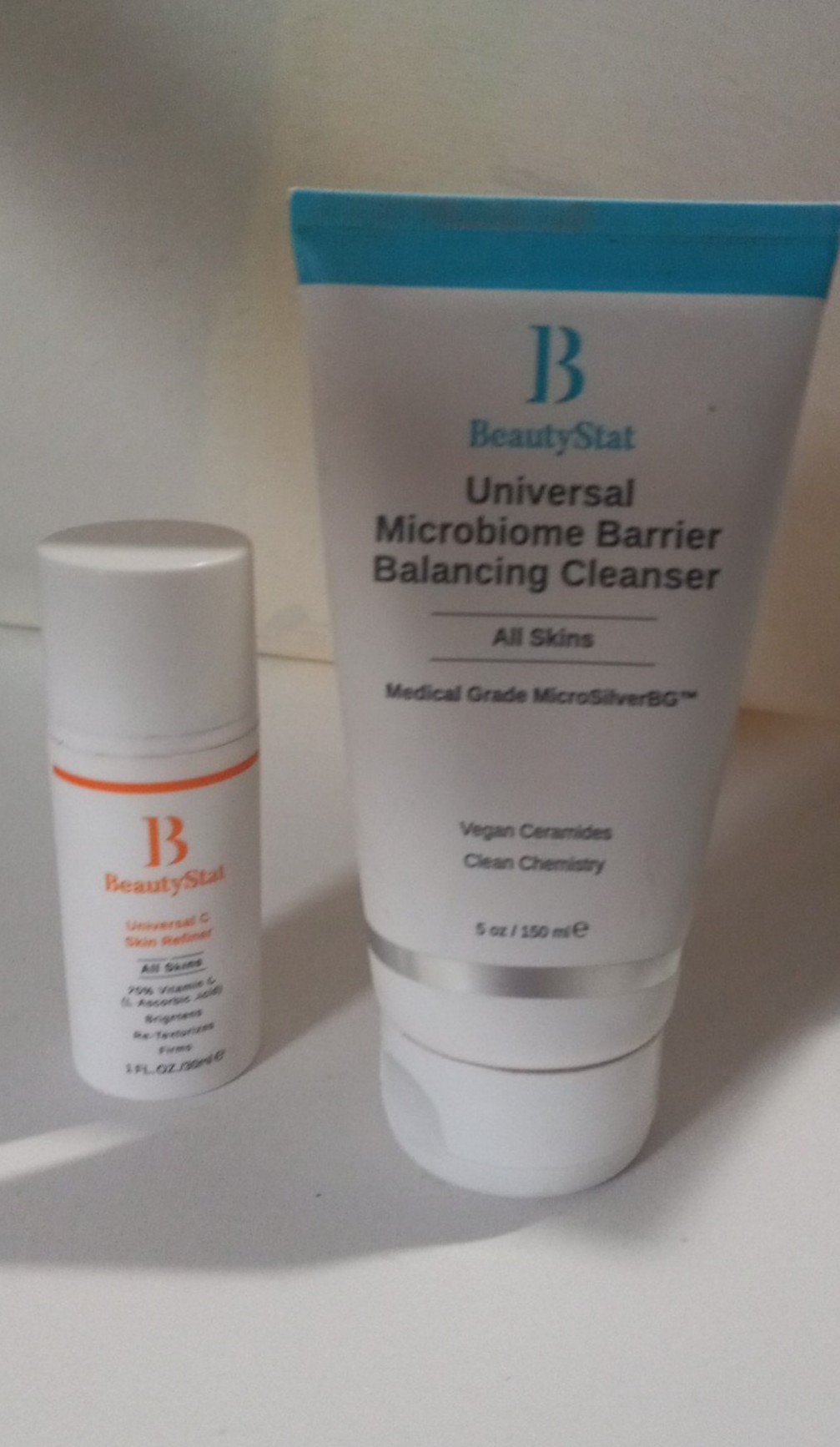 Beautystat Universal C Skin Refiner & microbiome barrier balancing cleanser set