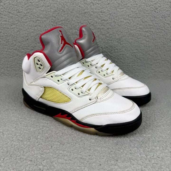 Jordan 5 GS Youth 6 Y Shoes White Fire Red Nike Air Retro 2020 Kids 6Y Sneaker 1