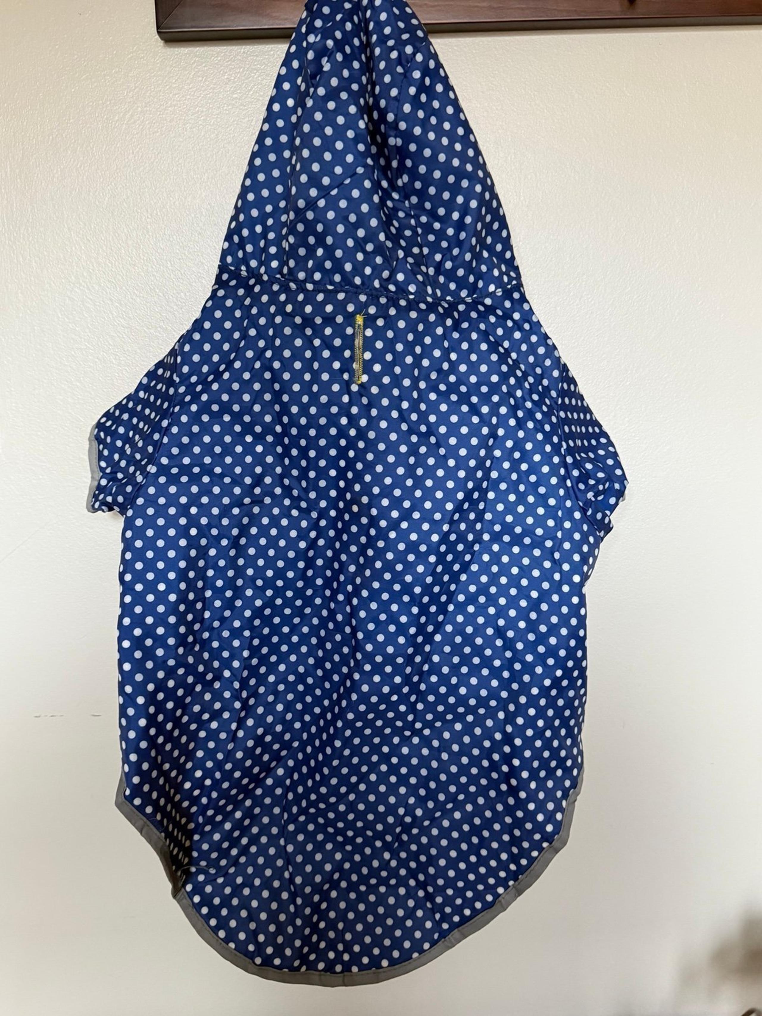 Cute Dog Reversible Reflector Raincoat Size Medium and 4 Rain boots