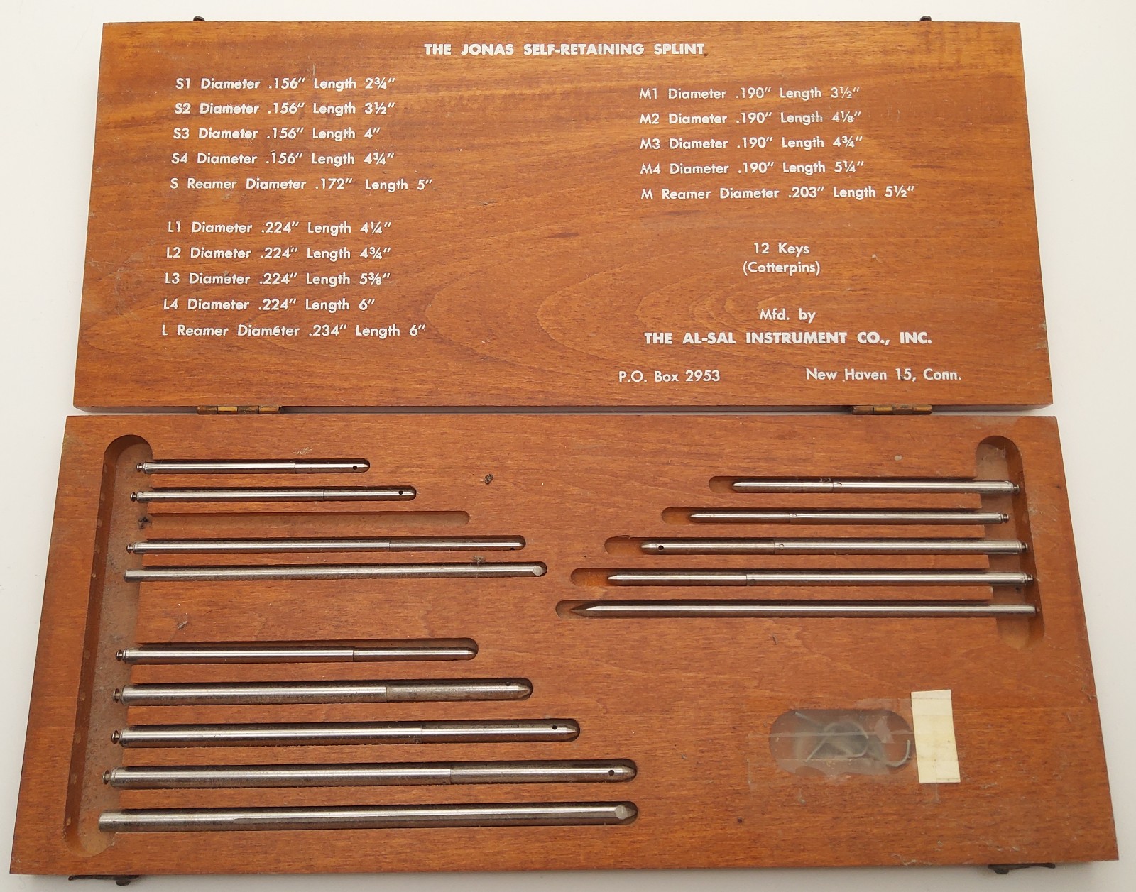 Vintage Al-Sal Instrument Co Jonas Self-Retaining Splint for Animals