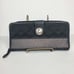 Coach Legacy Signature Stripe Snap Front And Zip Around Wallet Black Silver