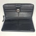 Coach Legacy Signature Stripe Snap Front And Zip Around Wallet Black Silver