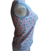Women's Small Vintage 70's Sleeveless V-Neck Knit Top Colorful Checkered Pattern