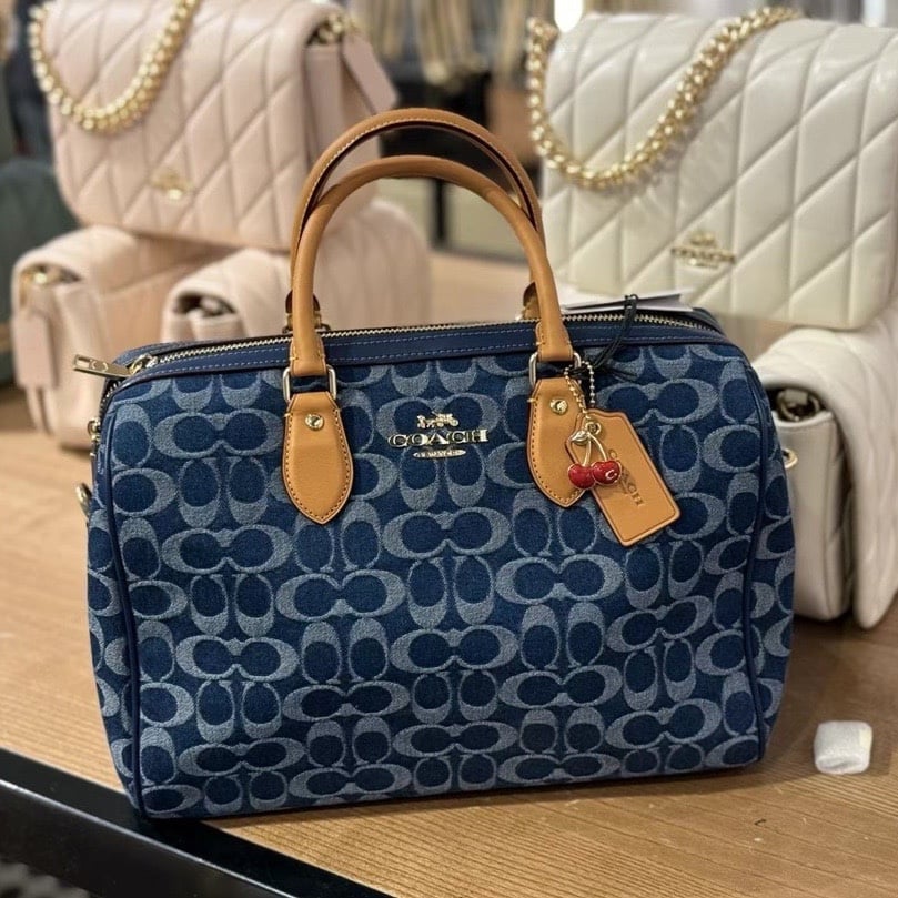 NWT！COACH ROWAN LARGE SATCHEL BAG IN SIGNATURE CANVAS（COACH CY699）