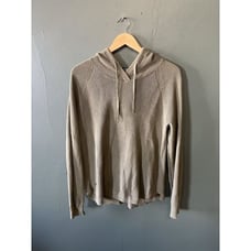 Lauren Ralph Lauren Womens Green Knit Waffled Hooded Sweatshirt Size XL