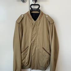 The Kooples Bomber Jacket with Suede collar padding in Mustard Yellow