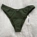 Olive Micro Scrunch Lulu (Zig-Zag Stitch) Bikini Bottom