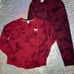 VS PINK NWT tie dye red purple wash jogger campus pants crewneck shirt logo