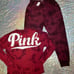 VS PINK NWT tie dye red purple wash jogger campus pants crewneck shirt logo