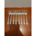 Hanford Forge Double Rose Stainless Flatware Salad Forks 6 - Set of 8