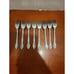 Hanford Forge Double Rose Stainless Flatware Salad Forks 6 - Set of 8