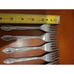Hanford Forge Double Rose Stainless Flatware Salad Forks 6 - Set of 8