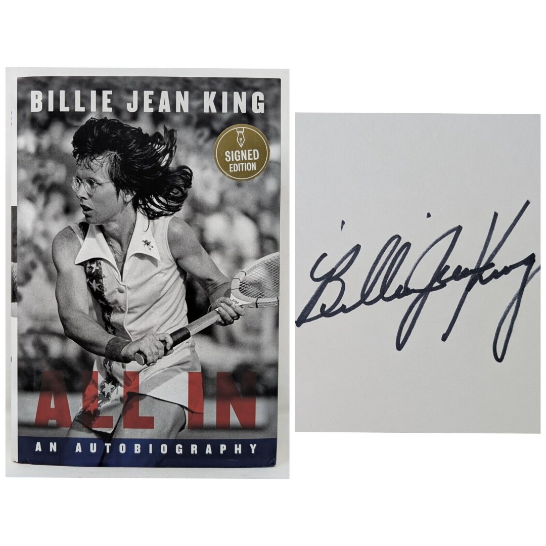 Billie Jean King All In Signed Hardcover Book Autographed 1st Edition Tennis